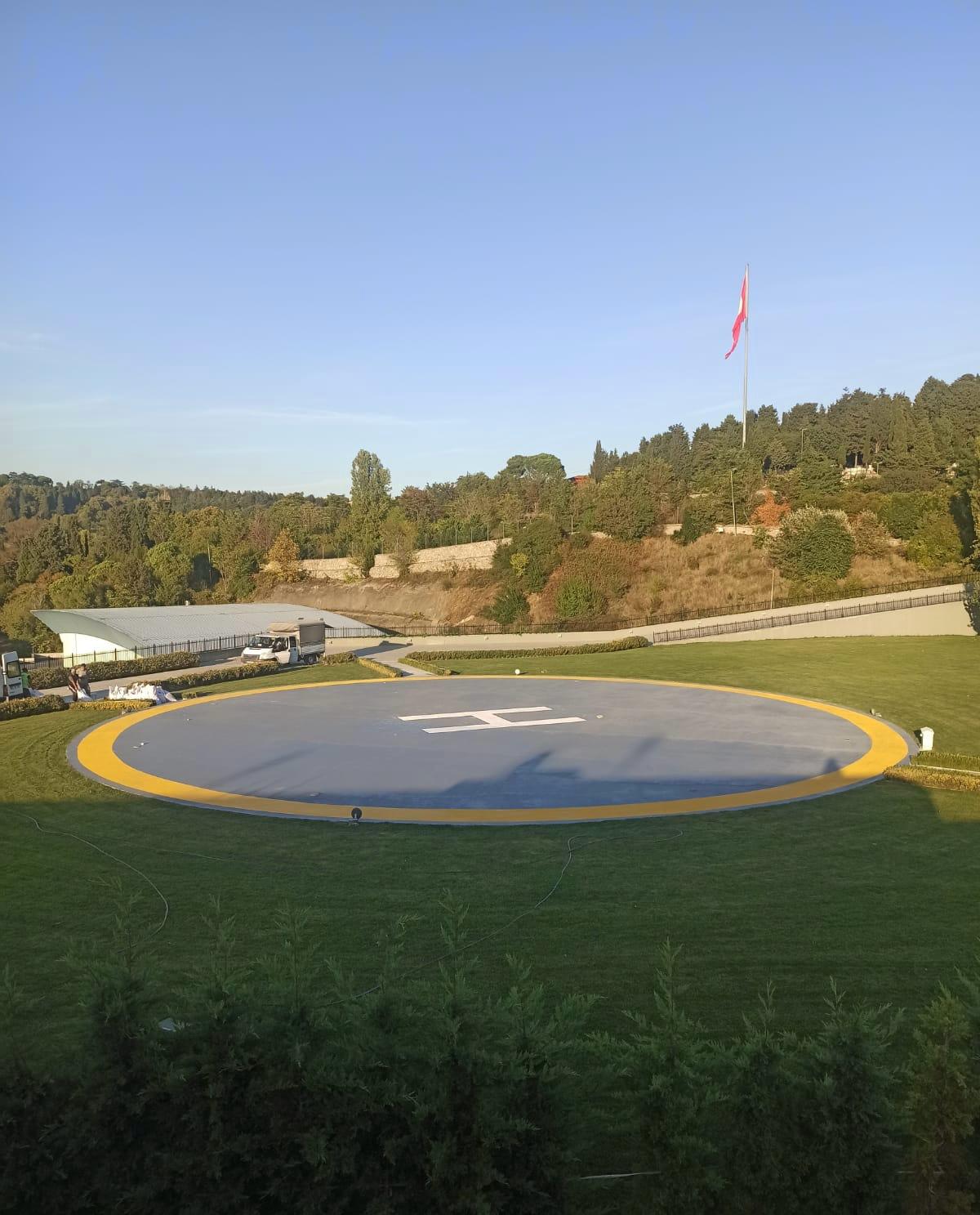 T.C. Cumhurbaşkanlığı Vahdettin Köşküne helikopter pisti